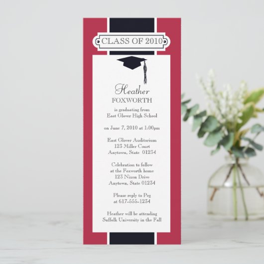 20xx Afstuderen Uitnodiging - Personaliseren (Staand voorkant)