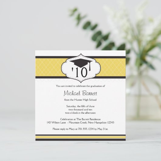 20xx Afstuderen Uitnodiging - Personaliseren (Staand voorkant)