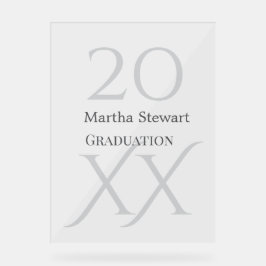 20XX bold le graduation name congrats school year  Acryl Bord