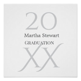 20XX bold le graduation name congrats school year  Perfect Poster