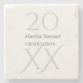 20XX bold le graduation name congrats school year  Stenen Onderzetter