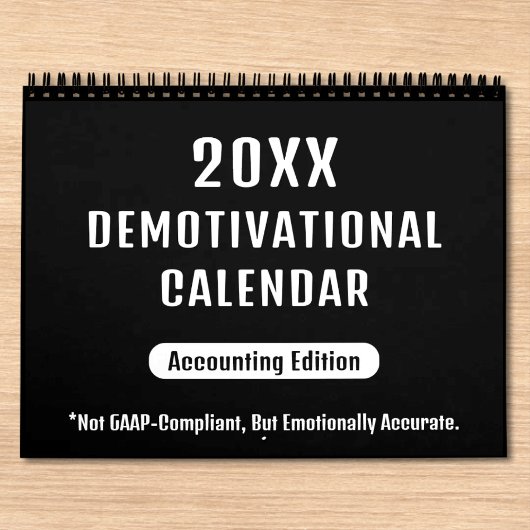 20XX Calendrier mural démotivationnel pour les com
