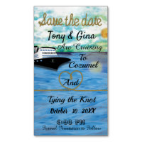 20XX cruise Ship Magnetic Save the Date Waterverf