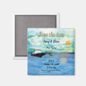 20XX Cruiseschip Waterverf De datum opslaan Magneet (Voorkant / Achterkant)