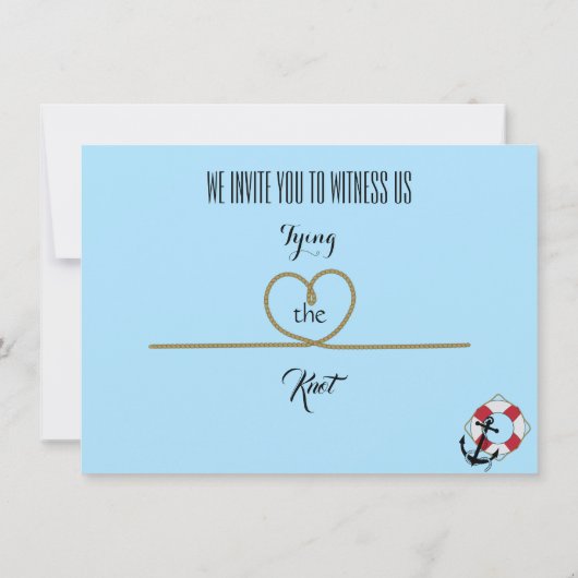 20XX Faire-part de mariage d'aquarelle de bateau à (Dos)