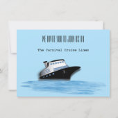 20XX Faire-part de mariage d'aquarelle de bateau d (Dos)