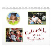 20XX Familiefoto Gepersonaliseerde Unieke Maandeli Kalender (Hoes)