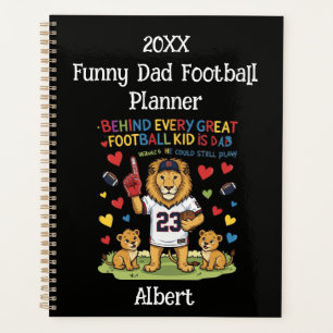 20XX Grappige Leeuwen Vader Voetbal Liefhebbers Fo Planner