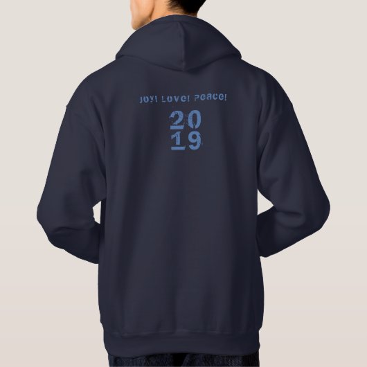 20XX Hallo Winter Holiday Snowflake Pattern Hoodie (Achterkant)