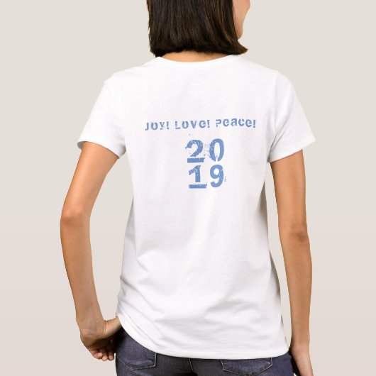 20XX Hallo Winter Holiday Snowflake Pattern T-shirt (Achterkant)