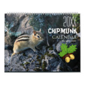 20XX mignon Chipmunk calendrier animal 2025 (Protection)