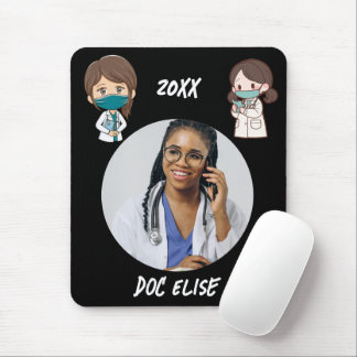 20XX Nieuwjaar Lieve Dokter Naam en Foto Geschenk Muismat