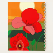 20XX Poppy weide bij zonsondergang Planner (Achterkant)