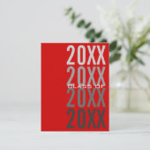 20XX Red Graduation Party Invitations (Debout devant)