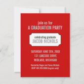 20XX Red Graduation Party Invitations (Dos)