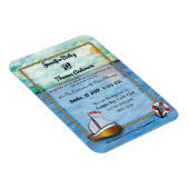 20XX Zeilboot Waterverf bruiloft uitnodiging Magneet (Rechterzijde)