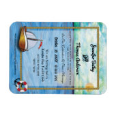 20XX Zeilboot Waterverf bruiloft uitnodiging Magneet (Horizontaal)