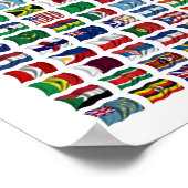210 drapeaux du monde - Poster (Coin)