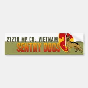 212e MP Co. Vietnam - Sentry-honden Bumpersticker