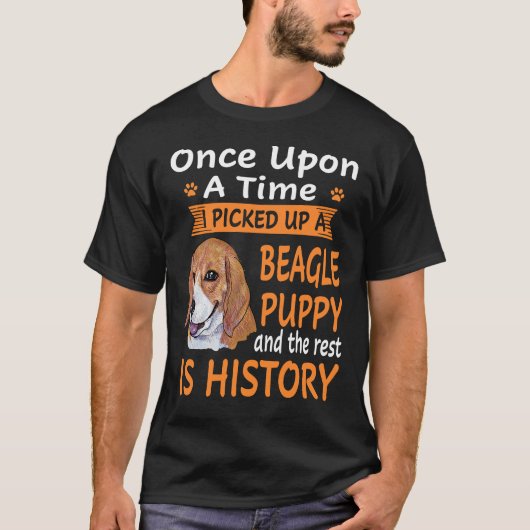 219 One Upon a Time Beagle Puppy T-shirt (Voorkant)