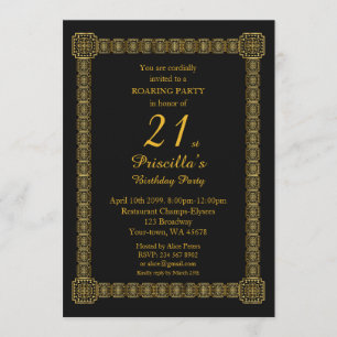21.000, Birthday Party, Gastby Style, Black Gold v Kaart