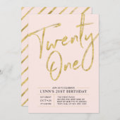 21 | 21e uitnodiging van de partij Gold (Voorkant / Achterkant)