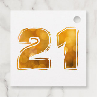 21 21st Geburtstag Bedankjes Labels