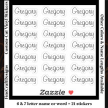 21 Aangepast Modern 6/7 Letters Naam Woord Zwart