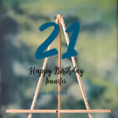 21 ans audacieux lettre bleue simple minimum (Neutre)