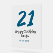 21 ans audacieux lettre bleue simple minimum (Angle)