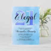 21 ans et Légal Invitation Bleue (Debout devant)