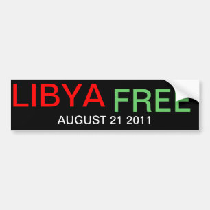 21 AUGUSTUS 2011 LIBIË VRIJ BUMPERSTICKER