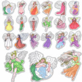 21 autocollants d'anges coupés en contour (Devant)