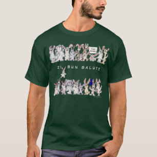 21 Bun Salute Funny Cartoon Rabbits Honor T-shirt