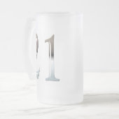 21 Diepgevroren glazen Mok voor de 21e verjaardag  (Voorkant links)