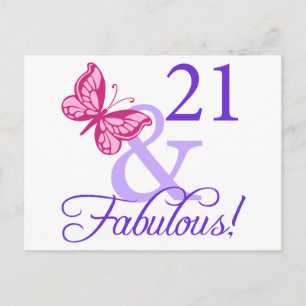 21 en feestdag briefkaart