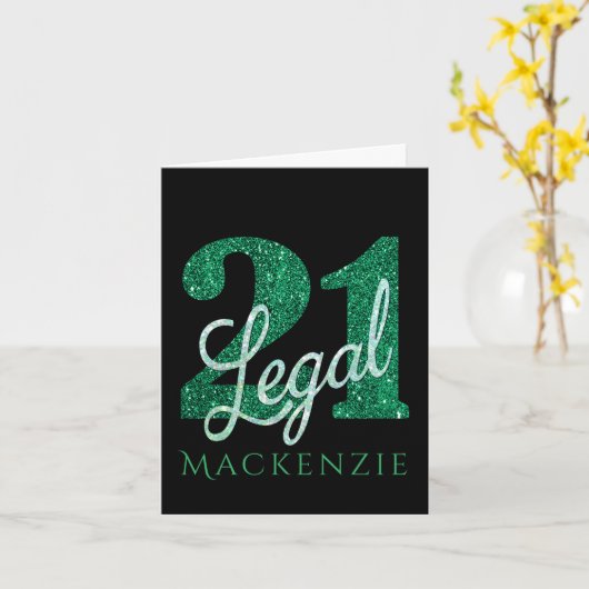 21 en juridische | Mellow Yellow Gold 21st verjaar Kaart (Gele Bloem)