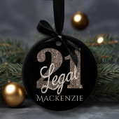 21 en juridische | Taupe 21st Birthday Keepomwille Keramisch Ornament