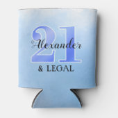 21 en legaal blauw blikjeskoeler (Voorkant)