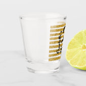 21 en Legal Gold Glitter Personalized Shot Glas (Links)