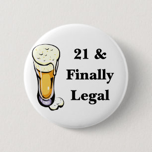 21 en uiteindelijk legaal ronde button 5,7 cm