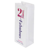 21 et Fabuleux 21e Sac cadeau de vin Anniversaire (Devant Angle)