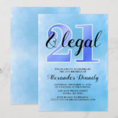 21 et Mentions légales Blue Invitation (Devant / Derrière)
