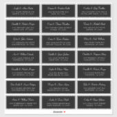 21 Étiquettes de adresse Mariages individuels noir (Feuille)