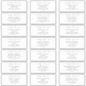 21 Étiquettes de adresse Mariages modernes (Devant)