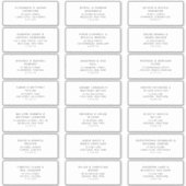 21 Étiquettes de adresse Mariages modernes (Devant)