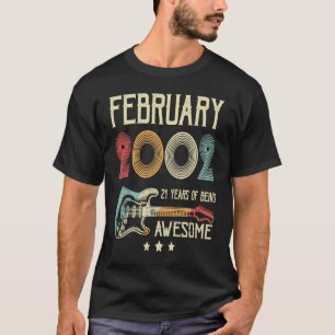 21 februari 2002 21 jaar Retro Guitar T-shirt