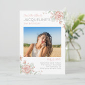 21 Feminine 21 ste geboortedag foto Kaart (Staand voorkant)