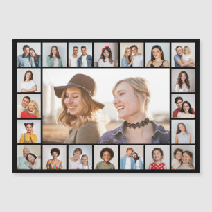 21 Foto Collage Bewerkbare Kleur Magnetische Kaart