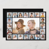 21 Foto Collage Editable Color Wenskaart (Voorkant / Achterkant)
